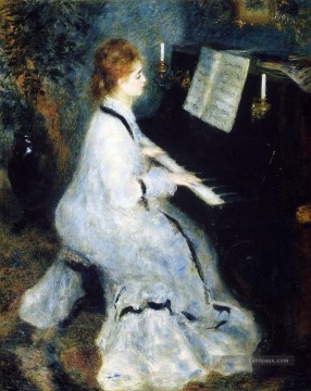 femme au piano Pierre Auguste Renoir Peinture à l'huile